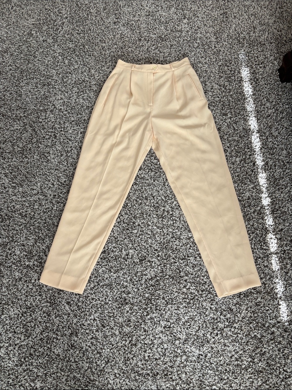 Vintage Women’s Butter Yellow Tailored Dress Pants. Made in USA
